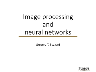 Image processing and neural networks