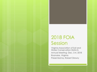 2018 FOIA Session