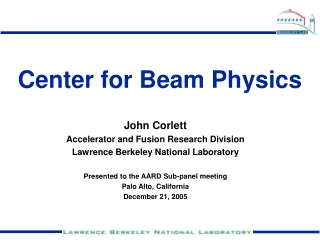 Center for Beam Physics