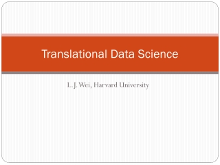 Translational Data Science