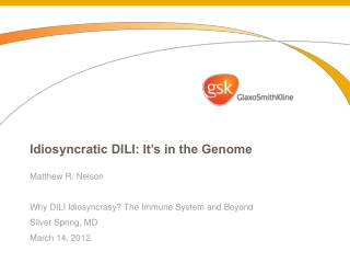 Idiosyncratic DILI: It’s in the Genome