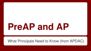 PreAP and AP