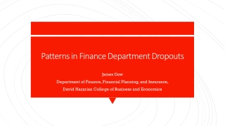 Patterns in Finance Department Dropouts