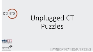 Unplugged CT Puzzles