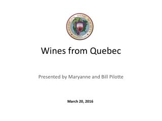 Wines from Quebec