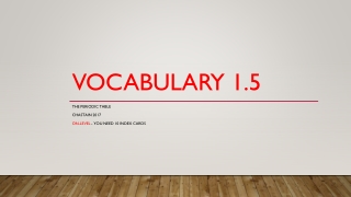 Vocabulary 1.5