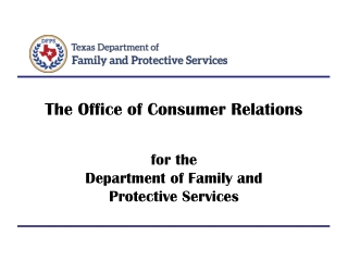 The Office of Consumer Relations