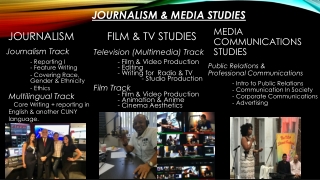 JOURNALISM &amp; MEDIA STUDIES