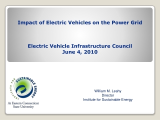 William M. Leahy Director Institute for Sustainable Energy