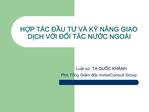 HP T C U TU V K NANG GIAO DCH VI I T C NUC NGO I