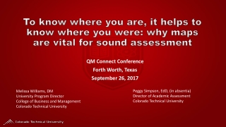 QM Connect Conference Forth Worth, Texas September 26, 2017