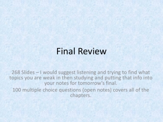 Final Review