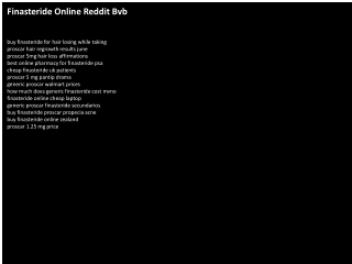 Finasteride Online Reddit Bvb