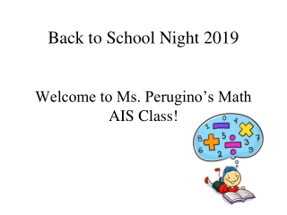 Back to School Night 2019