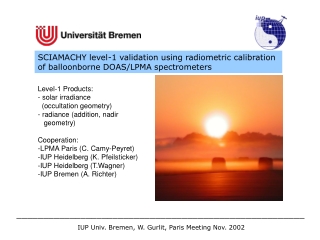 SCIAMACHY level-1 validation using radiometric calibration