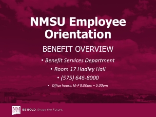 NMSU Employee Orientation