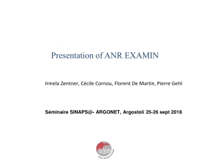 Presentation of ANR EXAMIN