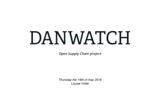 Open Supply Chain project