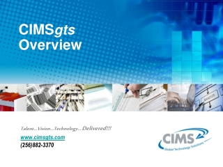 CIMS gts Overview