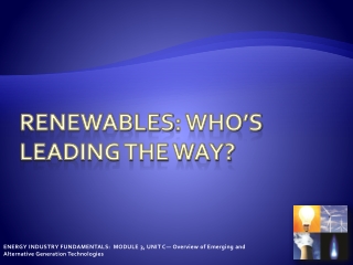 Renewables : Who’s Leading the Way?