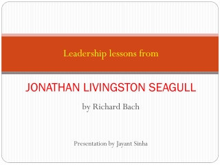 JONATHAN LIVINGSTON SEAGULL