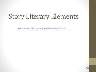 Story Literary Elements