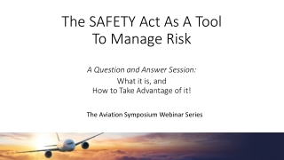 The Aviation Symposium Webinar Series