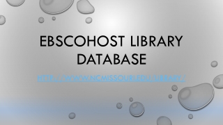 EBSCOHost library database