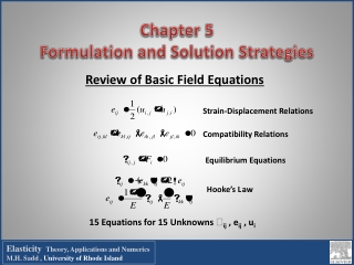 Chapter 5 Formulation and Solution Strategies