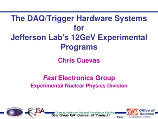 The DAQ/Trigger Hardware Systems for Jefferson Lab's 12GeV Experimental Programs