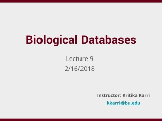 Biological Databases