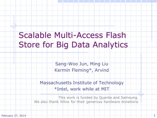 Scalable Multi-Access Flash Store for Big Data Analytics