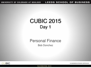 CUBIC 2015 Day 1