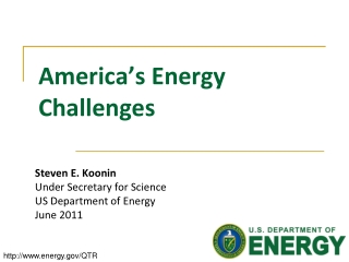 America’s Energy Challenges