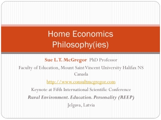 Home Economics Philosophy( ies )