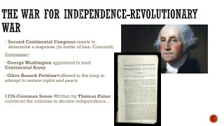 The War for Independence-Revolutionary War