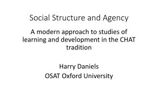 Social Structure and Agency