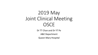 2019 May Joint Clinical Meeting OSCE