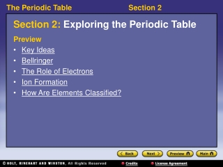 Section 2: Exploring the Periodic Table