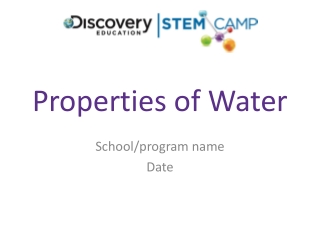 Properties of Water