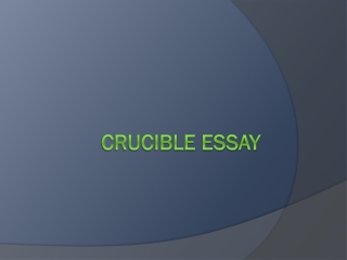 Crucible Essay