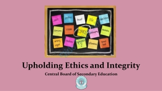 Upholding Ethics and Integrity