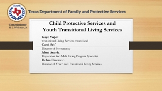 Child Protective Services and Youth Transitional Living Services