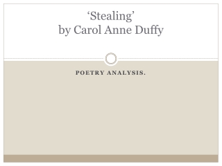 ‘Stealing’ by Carol Anne Duffy