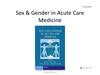 Sex &amp; Gender in Acute Care Medicine