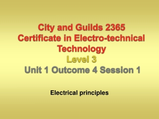 Electrical principles