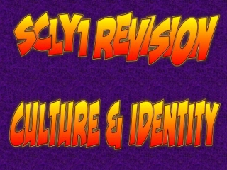 Topic 1: The Process of Socialisation