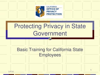 Protecting Privacy in State Government