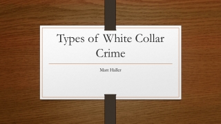 Types of White Collar Crime