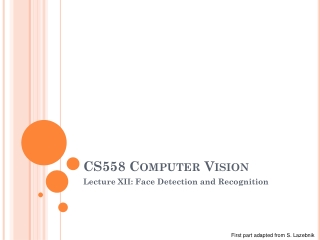 CS558 Computer Vision